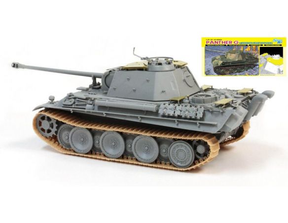 Dragon D6897 PANTHER G W/ADDITIONAL TURRET ROOF ANTI-AICRAFT ARMOR KIT 1:35 Modellino