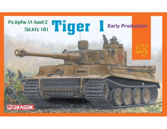 Dragon D7482 TIGER I EARLY PRODUCTION KIT 1:72 Modellino