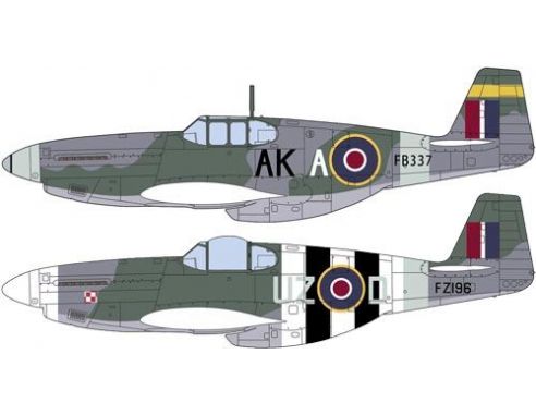 Hasegawa HG01985 MUSTANG MK.III RAF COMBO (TWO KITS IN THE BOX) KIT 1:72 Modellino