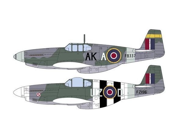 Hasegawa HG01985 MUSTANG MK.III RAF COMBO (TWO KITS IN THE BOX) KIT 1:72 Modellino