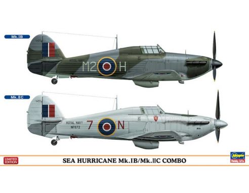 Hasegawa HG02025 SEA HURRICANE COMBO MK IB-MKIIC (2 KIT IN THE BOX)  KIT 1:72 Modellino