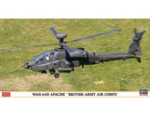 Hasegawa HG07445 WAH 64D APACHE BRITISH ARMY AIR CORPS LIMITED EDITION  KIT 1:48 Modellino