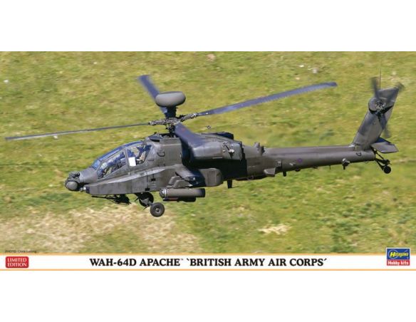 Hasegawa HG07445 WAH 64D APACHE BRITISH ARMY AIR CORPS LIMITED EDITION  KIT 1:48 Modellino