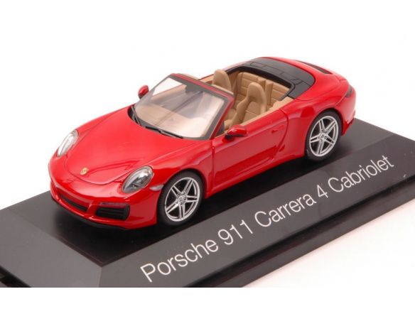 Herpa HP7110 PORSCHE 911 CARRERA 4 CABRIO RED 1:43 Modellino