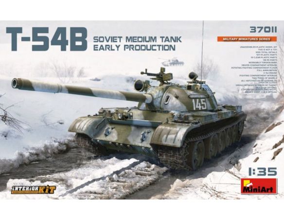 Miniart MIN37011 T-54B SOVIET MEDIUM TANK EARLY PRODUCTION W/INTERIOR KIT 1:35 Modellino