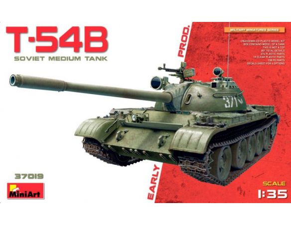 Miniart MIN37019 T-54B SOVIET MEDIUM TANK EARLY PRODUCTION KIT 1:35 Modellino