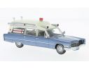Neo Scale Models NEO49545 CADILLAC S&S MET.BLUE/WHITE AMBULANCE 1966 1:43 Modellino