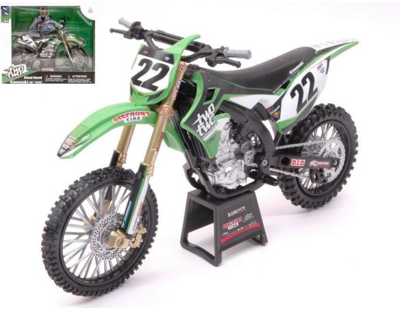 New Ray NY57673K KAWASAKI KX 450F N.22 CHAD REED 1:12 Modellino