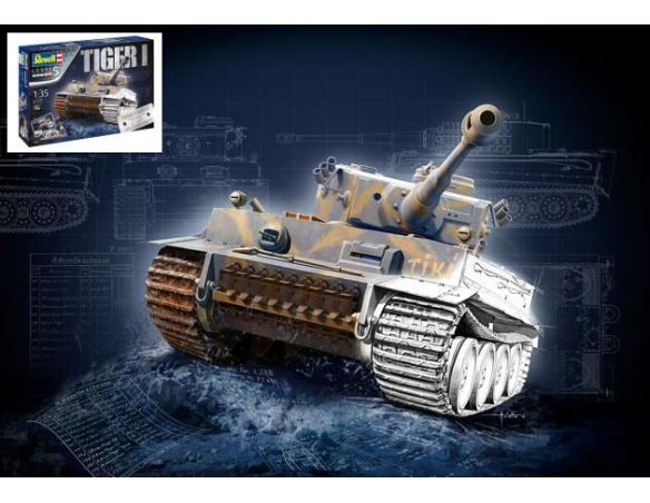 Revell RV05790 TIGER I AUSF.E 75th ANNIVERSARY GIFT SET KIT 1:35 Modellino