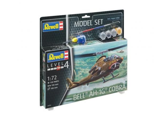 Revell RV64956 ELICOTTERO BELL AH-1G COBRA MODEL SET KIT 1:72 Modellino