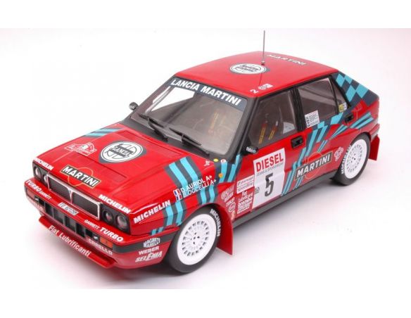 Triple 9 T9-1800170 LANCIA DELTA HF INTEGR.16V N.5 ACCIDENT SANREMO 1989 AURIOL-OCELLI 1:18 Modellino