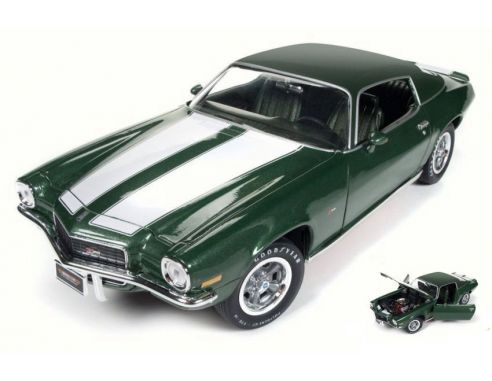 Auto World AMM1095 CHEVY CAMARO Z28 1970 50th ANNIVERSARY FORREST GREEN 1:18 Modellino
