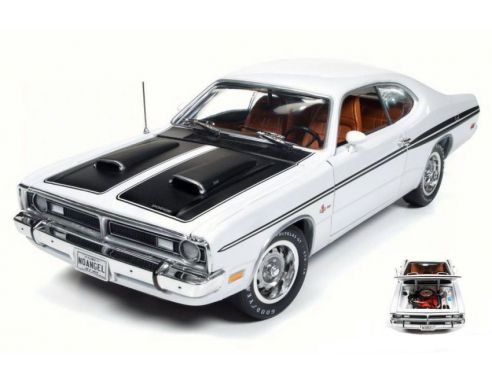 Auto World AMM1096 DODGE DEMON 1971 WHITE/BLACK 1:18 Modellino