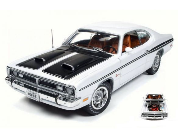 Auto World AMM1096 DODGE DEMON 1971 WHITE/BLACK 1:18 Modellino