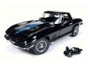 Auto World AMM1099 CHEVY CORVETTE ROADSTER 1967 BLACK 1:18 Modellino