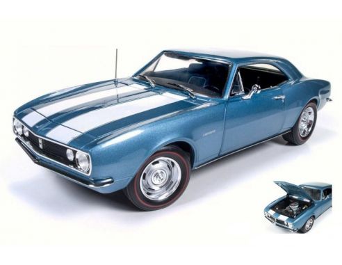 Auto World AMM1101 CHEVY CAMARO Z28 50th ANNIVERSARY NANTUCKET BLUE 1:18 Modellino