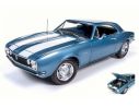 Auto World AMM1101 CHEVY CAMARO Z28 50th ANNIVERSARY NANTUCKET BLUE 1:18 Modellino