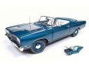 Auto World AMM1102 PLYMOUTH GTX CONVERTIBLE 1969 LIGHT BLUE METALLIC 1:18 Modellino