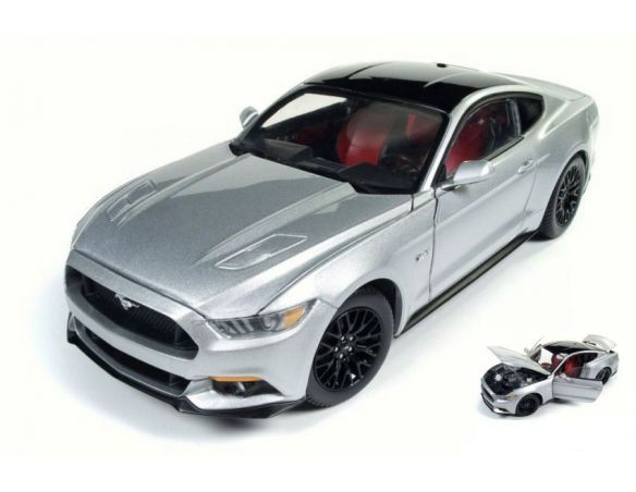 Auto World AW237 FORD MUSTANG COUPE' 2017 SILVER 1:18 Modellino
