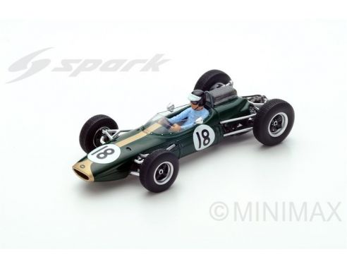 Spark Model S5250 BRABHAM BT7 D.GURNEY 1963 N.18 2nd DUTCH GP 1:43 Modellino