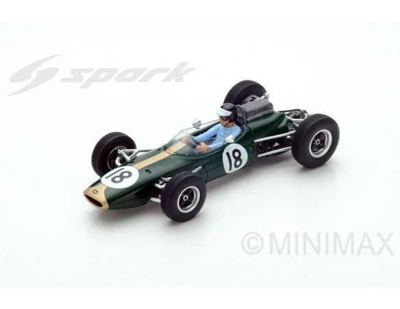 Spark Model S5250 BRABHAM BT7 D.GURNEY 1963 N.18 2nd DUTCH GP 1:43 Modellino