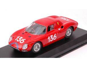 Best Model BT9683 FERRARI 250 LM N.136 14th TARGA FLORIO 1965 A.NICODEMI-F.LESSONA 1:43 Modellino