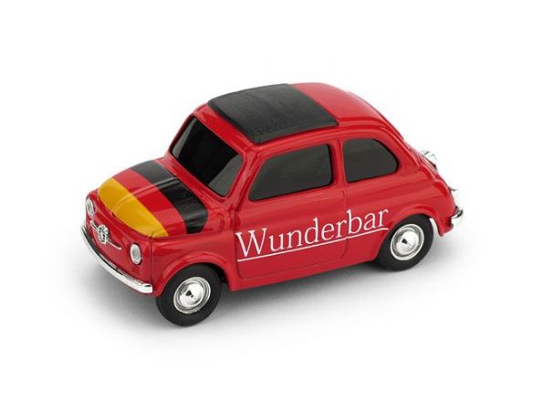 Brumm BMBR058 FIAT 500 BRUMS GERMANIA WUNDERBAR!/BRUMMBARCHEN! 1:43 Modellino