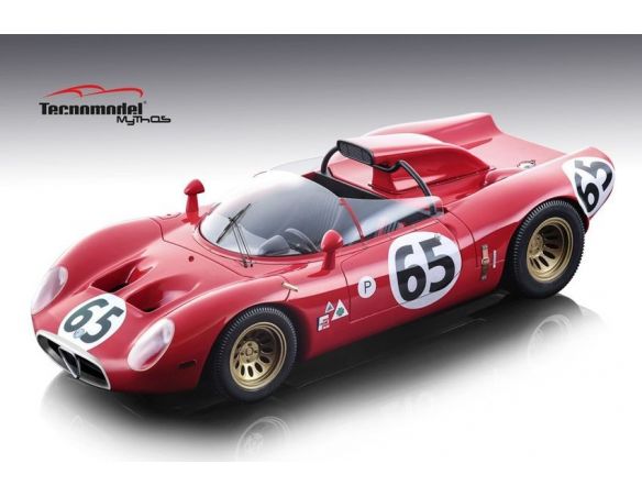 Tecnomodel TMD1849B ALFA ROMEO 33.2  N.65 DNF 12 H SEBRING 1967 A.DE ADAMICH-P.ZECCOLI 1:18 Modellino