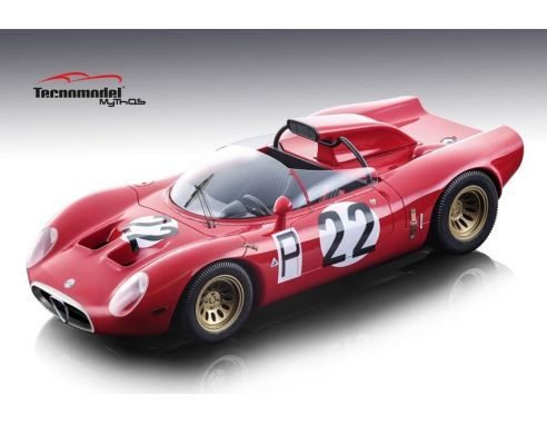 Tecnomodel TMD1849C ALFA ROMEO 33.2 N.22 5th 1000 KM NURBURGR.1967 BUSSINELLO-ZECCOLI 1:18 Modellino