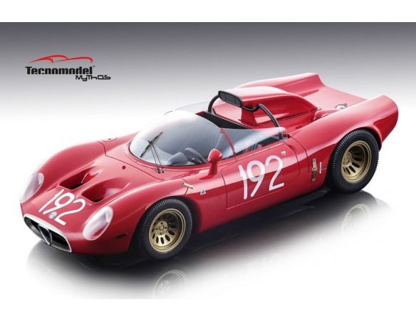 Tecnomodel TMD1849D ALFA ROMEO 33.2 N.192 NC TARGA FLORIO 1967 G.GALLI-I.GIUNTI 1:18 Modellino