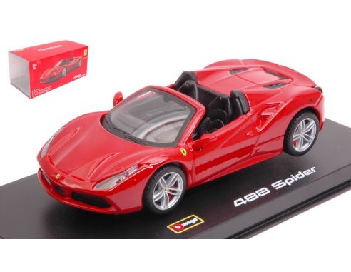 BBURAGO BU36905R FERRARI 488 SPIDER 2016 RED SIGNATURE SERIES 1:43 Modellino