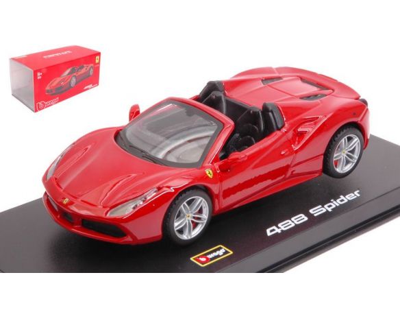 BBURAGO BU36905R FERRARI 488 SPIDER 2016 RED SIGNATURE SERIES 1:43 Modellino