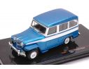 Ixo model CLC261 JEEP WILLYS STATION WAGON 1960 MET.BLUE/WHITE 1:43 Modellino
