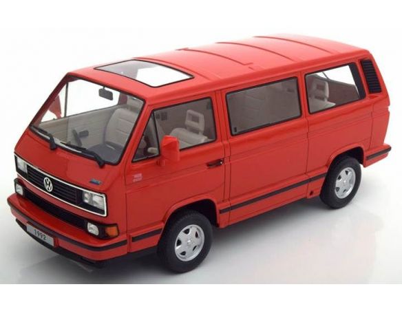 KK Scale KKDC180142 VW BULLI T3 MULTIVAN 1992 RED 1:18 Modellino