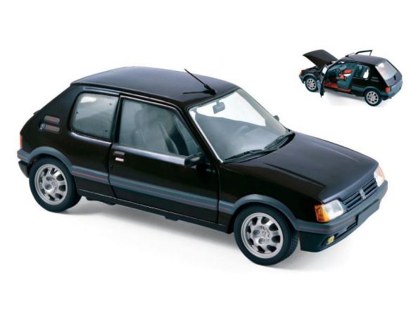 Norev NV184854 PEUGEOT 205 GTi 1.9 1988 BLACK 1:18 Modellino
