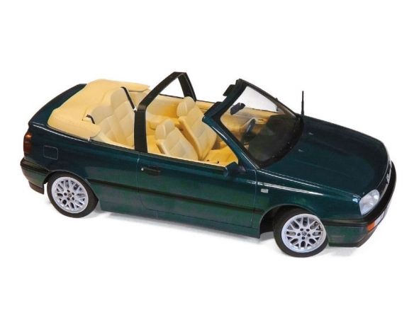 Norev NV188431 VW GOLF CABRIOLET 1995 BLUE GREEN METALLIC 1:18 Modellino