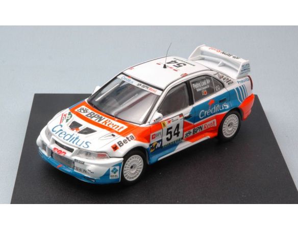 Trofeu TFMNP121 MITSUBISHI LANCER EVO VI N.54 RET.R.PORTUGAL 2000 P.LEAL-R.CASSAMO 1:43 Modellino