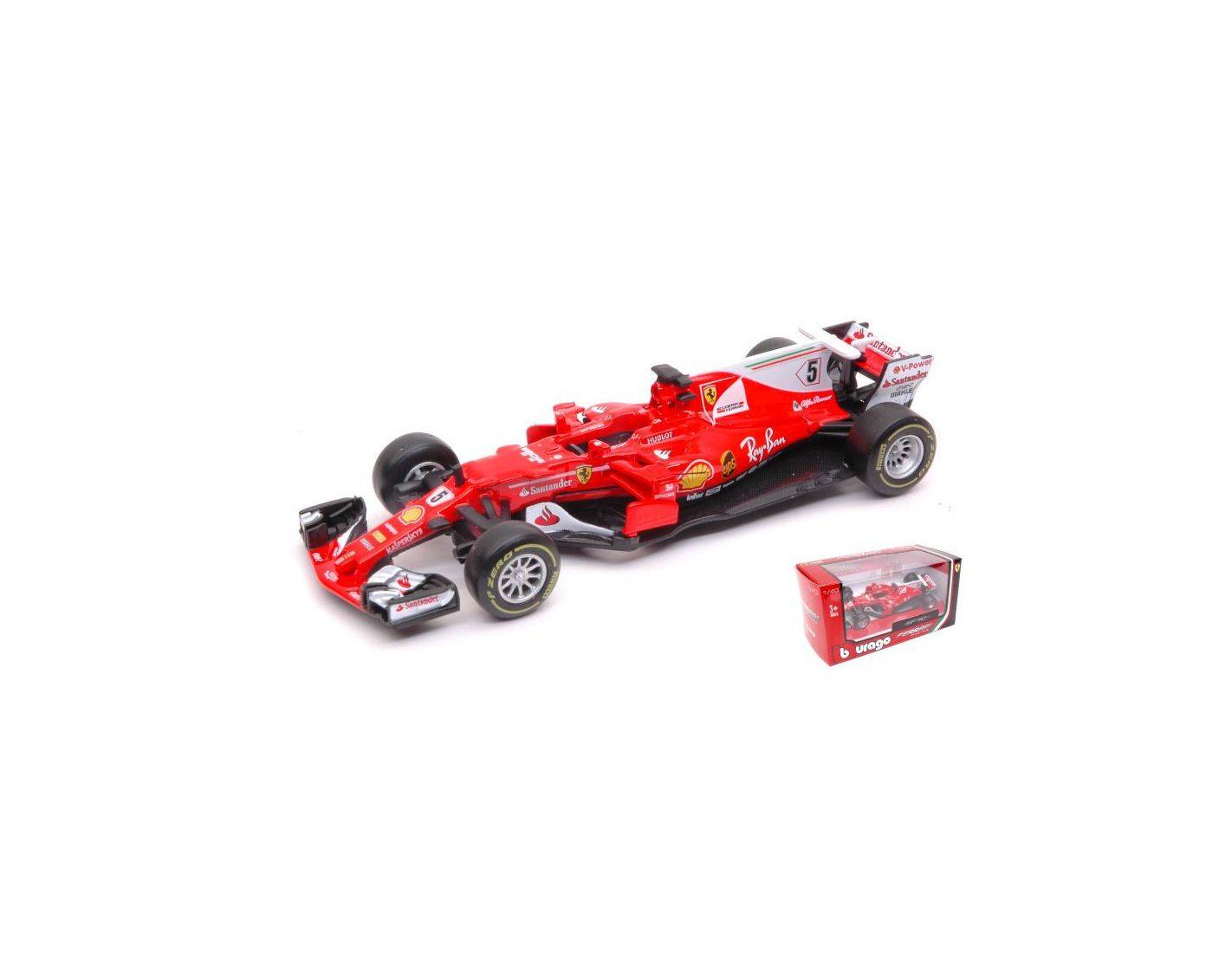 bburago bu36805v ferrari sf70h svettel 2017 n5 1 43 modellino