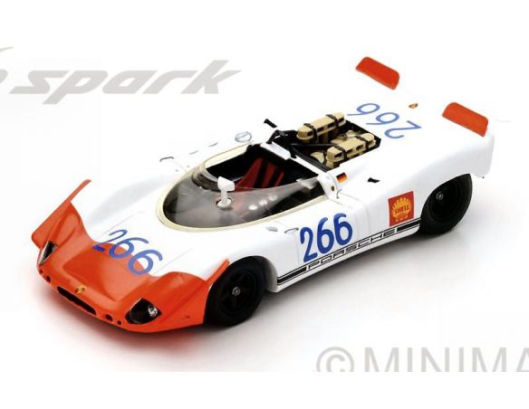Spark Model S43TF69 PORSCHE 908/02 SPYDER N.266 WINNER T.FLORIO 1969 G.MITTER-U.SCHUTZ 1:43 Modellino