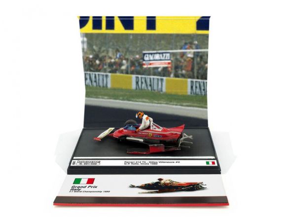 Brumm BMAS62 FERRARI 312 T5 G.VILLENEUVE 1980 N.2 ITALY GP RASAERBA 1:43 LIM.250 Modellino