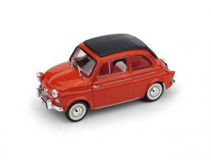 Brumm BM0377-02 FIAT 500 AMERICA 1958 CHIUSA (TARGA NEW YORK) ROSSO 1:43 Modellino