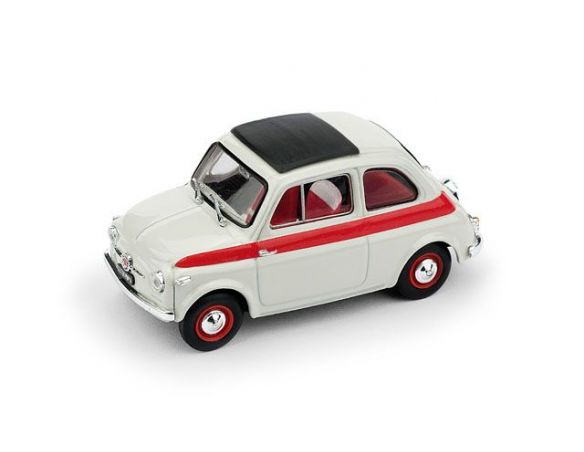 Brumm BM0604 FIAT 500 1959 TETTO APRIBILE SPORT 2a SERIE CHIUSA BIANCO/ROSSO 1:43 Modellino