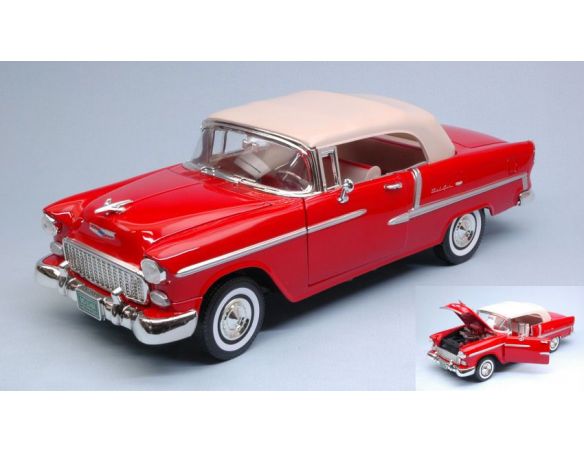 Motormax MTM73184RD CHEVY BEL AIR 1955 RED 1:18 Modellino