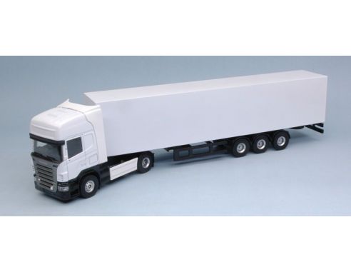 Universal Hobbies UH155000 SCANIA R SERIE 4x2 WITH TRAILER WHITE 1:50 Modellino