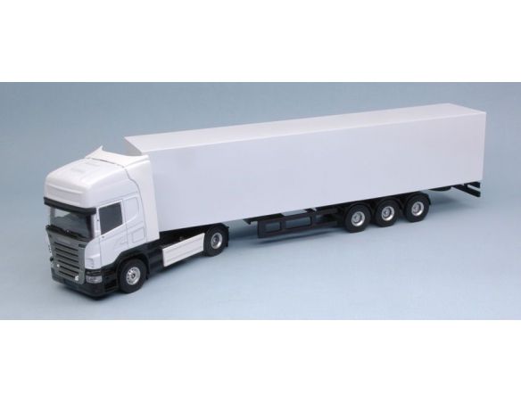 Universal Hobbies UH155000 SCANIA R SERIE 4x2 WITH TRAILER WHITE 1:50 Modellino