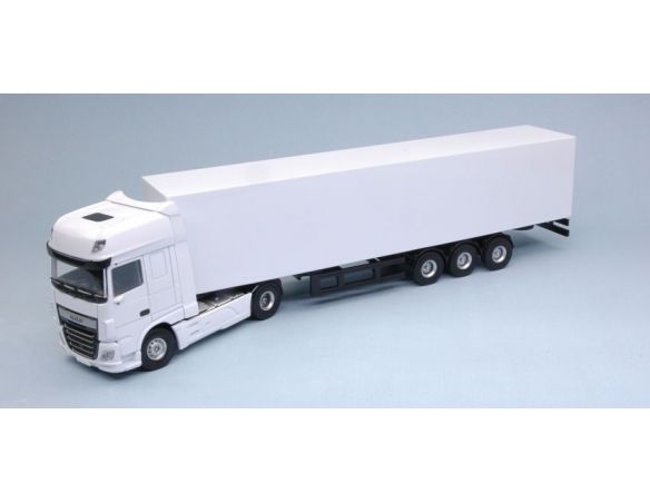 Universal Hobbies UH176000 DAF XF EURO 6 SUPER SPACECAB 4x2 WITH TRILER WHITE 1:50 Modellino