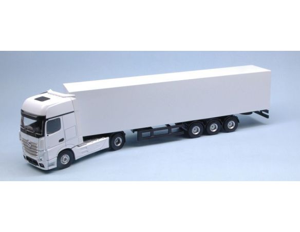 Universal Hobbies UH186000 MERCEDES ACTROS MP4 4x2 WITH TRAILER WHITE 1:50 Modellino