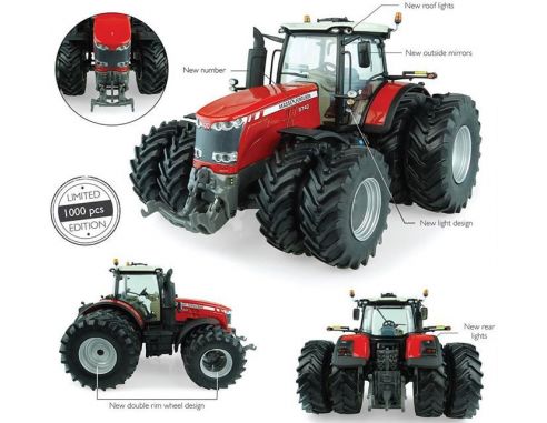 Universal Hobbies UH5243 MASSEY FERGUSON 8740 2017 WITH DUAL WHEELS 1:32 Modellino