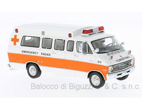 Neo Scale Models NEO46941 DODGE HORTON 1973 AMBULANCE 1:43 Modellino
