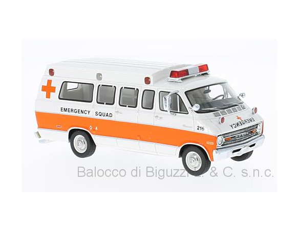 Neo Scale Models NEO46941 DODGE HORTON 1973 AMBULANCE 1:43 Modellino
